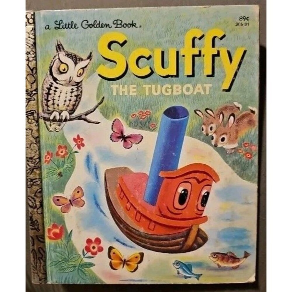 Scuffy The Tugboat, A Little Golden Book, 1974 (VINTAGE Children's Hardcover)